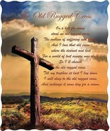 THE OLD RUGGED CROSS Celebrate Life Gallery Licensed Quilted Throw 50 in... - £31.41 GBP