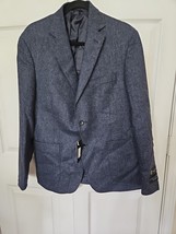 The Men&#39;s Store Mens Navy Regular Fit Tweed Style Sport Coat Sz 40R  BLM... - $158.35