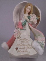 Angel with Roses &quot;Gather Your Blessings and Give Thanks&quot; Angel Figurine - £27.68 GBP
