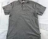 Patagonia Polo Shirt Mens Medium Heather Grey Short Sleeve Organic Cotton - $28.70