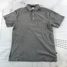 Patagonia Polo Shirt Mens Medium Heather Grey Short Sleeve Organic Cotton - £22.45 GBP