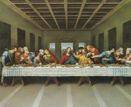 Davinci Last Supper 8&quot; X 10&quot; Print Plus Two Free Holy Cards - £10.33 GBP