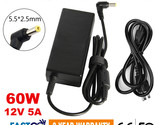 12V 5A Power Supply Adapter 60W Converter Transformer Charger 5.5Mm X 2.... - $21.99