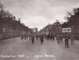 WWI New Jersey Delegation 1927 American Legion Parade Paris RPPC Postcard - £11.48 GBP