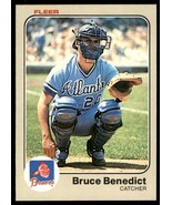 1983 Fleer - #130 Bruce Benedict Atlanta Braves Baseball Card - $1.29