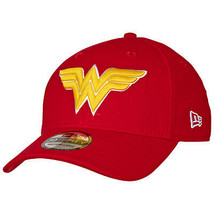 Wonder Woman Classic Symbol Color Block New Era 39Thirty Fitted Hat Red - £35.42 GBP