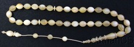 Prayer Beads Tesbih Wild Mountain Goat Horn - Rare Size &amp; Carve - Collec... - £175.22 GBP