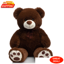 Cute Giant Teddy Bear Big Huge Stuffed Animal LARGE Soft Plush Toy - Chocolate - £33.80 GBP