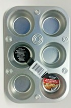 Cupcake Muffin Pan by Cooking Concepts 6 Cup Metal Toaster Oven Size, Br... - £18.92 GBP+