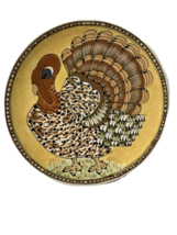 Janet Rothwoman Pottery Turkey Platter 1979 California Ceramic Hand Painted 14&quot; - £85.51 GBP