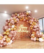 Rose Gold Balloon Arch Kit – Pink, White &amp; Gold Party Garland Decor - $39.99