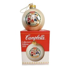 Campbells Christmas Ball Ornament 1999 Kids Turn of the Millennium Glass in Box - £2.75 GBP