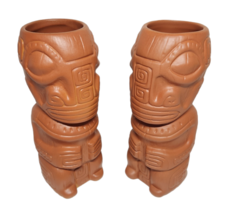 2x Tiki Farm Mug  2010 Oi&#39; Pona Marquesan In Terra Cotta Glaze Ceramic B... - $49.50