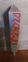 Coors Light Beer Tap Handle 12&quot; Triangular Shaped Classic Red Silver - £20.85 GBP