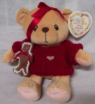 Cherished Teddies Cookie Teddy Bear W/ Red Sweater Plush Stuffed Animal Toy New - £12.05 GBP