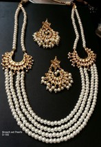 Kundan Meenakari Necklace Beads Evergreen Earrings Bollywood Ethnic Jewelry 60 - £44.46 GBP