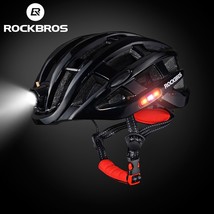 BROS Ultralight Bicycle Helmet with Light Integrally-molded Cycling Cap Bike Acc - £74.44 GBP
