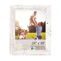 24" X 30" Rustic Farmhouse White Wash Wood Frame - $2,580.82 MXN