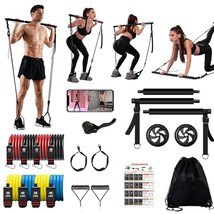 Ultimate Pilates Bar Kit,Portable Home Workout Equipment.,8 Resistance B... - $84.99
