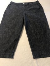Coldwater Creek Women&#39;s Jeans Dark Blue Crop Stretch 4 Pocket Size 16 X 22 - £22.49 GBP