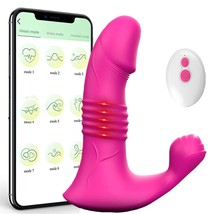 Dual Stimulation App Remote Control Wearable 2 In 1 Dildo &amp; Vibrating Panty Clit - £24.22 GBP