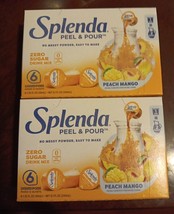 2 Splenda Peel &amp; Pour Peach Mango 0 Sugar Drink Mix 6 Ct.(BN5) - £11.86 GBP