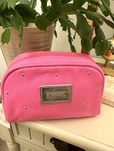 Victoria&#39;s Secret PINK Canvas Makeup Cosmetic Bag Pouch School travel case - £11.70 GBP