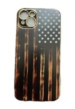 Wooden Look, Rustic, Case Compatible with iPhone 15, United States, American Fla - £13.42 GBP
