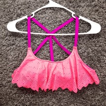 PINK Victoria Secret Swimwear Women Medium Pink Racerback Stretch - $11.29