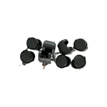 Wheel Casters for Couch &amp; Chairs Set of 8 Black Round - £23.97 GBP