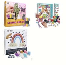 Craft Kits DIY String Art W Lights, Friendship Bracelets or Rainbow Yarn... - $18.98