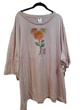Disney Parks Plant Lady Embroidered Pink T-Shirt Mickey Floral Women&#39;s 3XL NEW - £19.54 GBP
