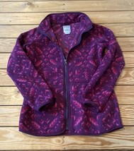 Columbia Disney Frozen Girl’s Fleece full zip Jacket size L Purple Pink F3 - £13.93 GBP