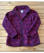 Columbia Disney Frozen Girl’s Fleece full zip Jacket size L Purple Pink F3 - £13.93 GBP