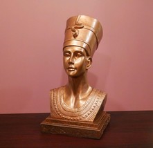 Vintage Queen Nefertiti Bust Large Egyptian Statue Sculpture - 16&quot; Tall - $94.05