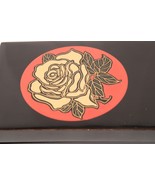 Asian Enameled Wooden Box Satin Lined Estate Piece 3.5 X 2.5 Inches - £16.92 GBP