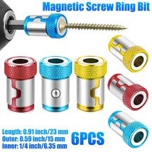 6PCS 1/4 inch Screwdriver Bits Batch Head Holder Magnetic Ring Screwlock Sleeve - £14.21 GBP