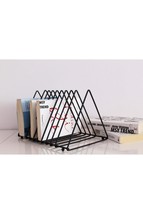 Desk Top Office Magazine Holder-Plate Holder 9 Sections Triangle Metal B... - $26.09
