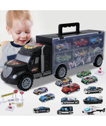 Toddler Toys for 3-4 Year Old Boys,Large Transport Cars Carrier Set Truc... - $37.22