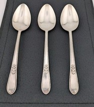 1847 WM Rogers Adoration Silver Plated 7&quot; Spoons Set Of 3 (#26) - $9.74