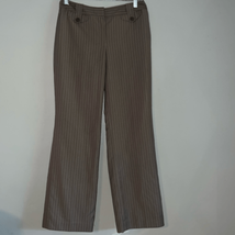 Ann Taylor curvy fit straight leg striped dress slacks size 4 petite - £11.72 GBP