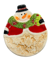 Decorative Snowman Soap Dish Christmas Holiday Seasonal Home Decor - £6.16 GBP