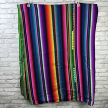 Lumily Guatemala Throw Blanket Colorful Striped Woven Rectangular 60” x 82” - $26.24