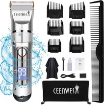 Beard Trimmer Ipx7 Waterproof Body Hair Removal Machine With Led Display - $46.99