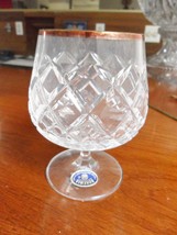 Czechoslovakia Bohemia 6 crystal cut glasses cognac? NIB - £59.21 GBP