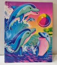 2004 Lisa Frank Dolphin Water Beach Ball Pocket Folder for 3 Ring Binder  - £25.57 GBP