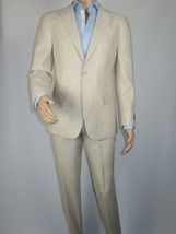 Men's ENZO Linen Spring Summer Suit Light Weight Breathable E58302-7 Natural image 6