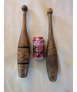 Lot De 2 Ancien 16 IN Bois Cirque Jonglage Broches Exercice Primitive Po... - $65.59 CAD