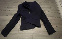 Zara basic blue jacket size medium Express Shipping - £11.83 GBP