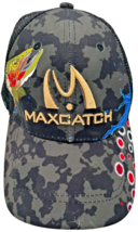 Maxcatch Fishingwater pattern angry fish snapback adjustable mesh hat ca... - $13.40